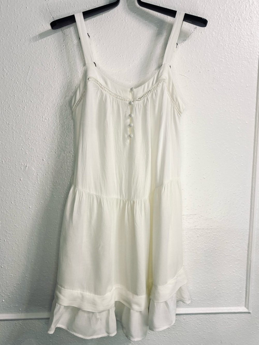 Wild Fable White Tiered Boho Babydoll Dress Sz.S